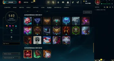 Conta LOL LVL 242 | 87 Campeões| 66 Skins |UNRANKED| 2016