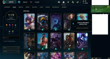 Conta LOL unraked 122 Skins