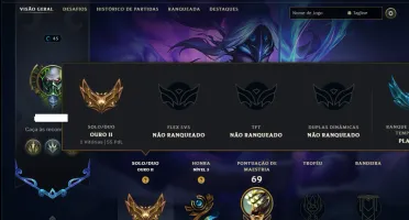 Ouro 2 com 70 Champs e 12 Skins