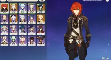 Conta Genshin Impact AR 52 - Dilluc, Venti, Qiqi e Albedo