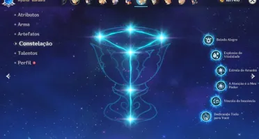 Conta Genshin Impact AR 52 - Dilluc, Venti, Qiqi e Albedo