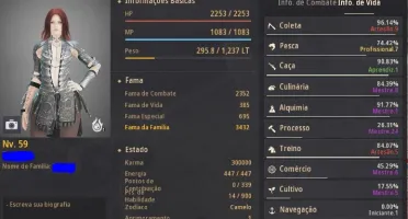 Conta Black desert com Musah 62 full tet