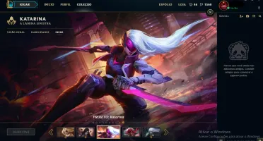 CONNTA PRATA IV COM 44 CHAMPS E 25 SKINS