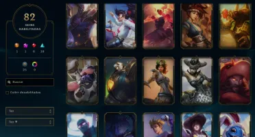 CONTA DE LEAGUE OF LEGENDS LOL 82 SKINS 107 CAMPEÕES 320 RP