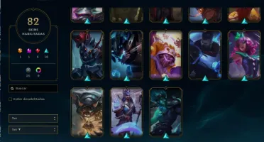 CONTA DE LEAGUE OF LEGENDS LOL 82 SKINS 107 CAMPEÕES 320 RP