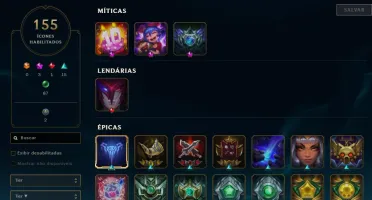 CONTA DE LEAGUE OF LEGENDS LOL 82 SKINS 107 CAMPEÕES 320 RP
