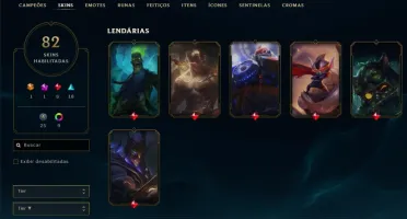 CONTA DE LEAGUE OF LEGENDS LOL 82 SKINS 107 CAMPEÕES 320 RP