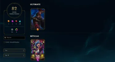 CONTA DE LEAGUE OF LEGENDS LOL 82 SKINS 107 CAMPEÕES 320 RP