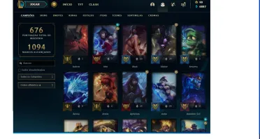 Conta LOL Gold Todos CAMPEOES 189 SKINS 1300 R$ Investidos
