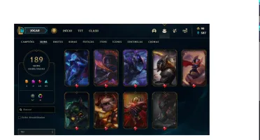 Conta LOL Gold Todos CAMPEOES 189 SKINS 1300 R$ Investidos