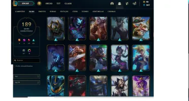 Conta LOL Gold Todos CAMPEOES 189 SKINS 1300 R$ Investidos
