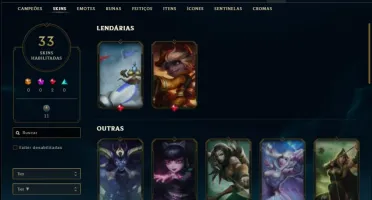Conta unranked com Corki Ovni e Kayle Juiza + 800 RP
