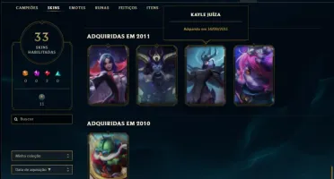 Conta unranked com Corki Ovni e Kayle Juiza + 800 RP