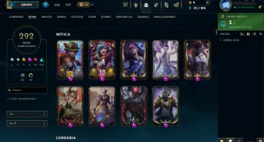 Conta lol - Ahri Imortalizada Autografada pelo Faker
