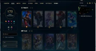 Vendo conta lol Gold 1/ 172 Skins