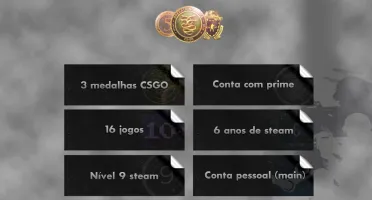CSGO PRIME, Operação Hydra Gold, 5 anos + Insignia Lealdade