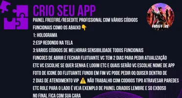 Painel Ffh4x Regedit Vip crio seu painel ff profissional