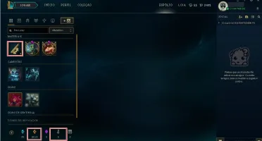 Promoção conta de League of Legends