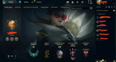 conta platina 60% de winrate com skin ultimate da seraphine