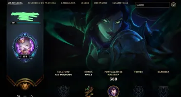 CONTA DE LOL LVL 151 COM MMR DE GOLD