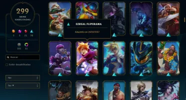 Conta Gold 299 Skins Main adc