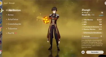 Genshin Impact - Conta com Zhongli e QIQi / AR 40