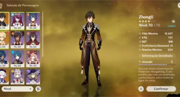 Genshin Impact - Conta com Zhongli e QIQi / AR 40