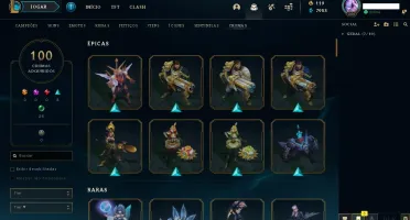 Conta League of Legends +1200 skins