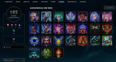 Conta Platina --210 SKINS--110 EMOTES-182 ÍCONES