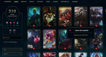 Conta Platina --210 SKINS--110 EMOTES-182 ÍCONES