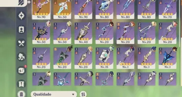 Ar51. Yoimiya + agitação, xiao, hutao, kequing, Jean e qiqi