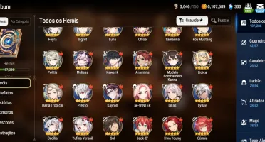Conta Epic Seven 6ML Com Straze + 12 5☆ Limitados/Collabs