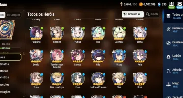 Conta Epic Seven 6ML Com Straze + 12 5☆ Limitados/Collabs