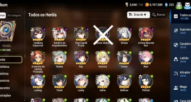 Conta Epic Seven 6ML Com Straze + 12 5☆ Limitados/Collabs