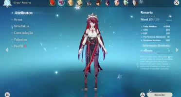 ✅ CONTA GENSHIN IMPACT DILUC E ROSARIA ✅