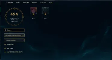 Conta no lol de 2013/ diamante 5/ 83 skin