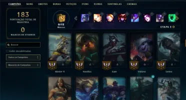 Unranked com 100 Champs e 35 Skins