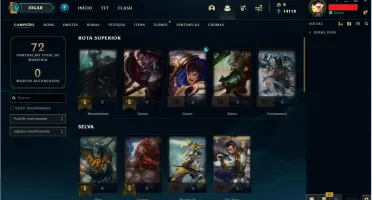 Conta Unranked Nível 30 e 24 campeões!