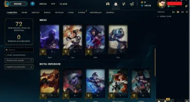 Conta Unranked Nível 30 e 24 campeões!