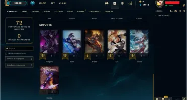 Conta Unranked Nível 30 e 24 campeões!
