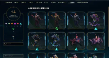 Unranked com 30 Champs e 10 Skins