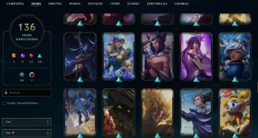 Conta Lol Platina 3 + Tft, 136 skins