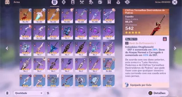 GENSHIN IMPACT CONTA COM YOIMIYA EULA ARMA 5 STAR AR 50 N.A