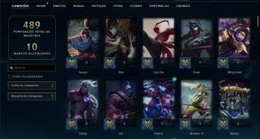 Conta prata 2 com 79 skins e 136 champs