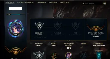 Conta prata 2 com 79 skins e 136 champs