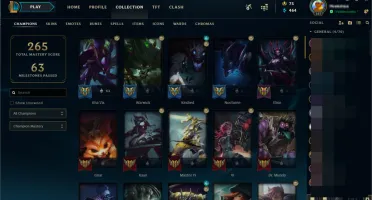 Conta prata 2, com 34, lvl 167 com 76 champs