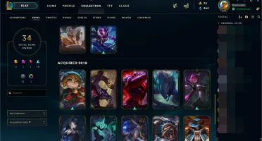 Conta prata 2, com 34, lvl 167 com 76 champs