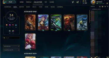 Conta prata 2, com 34, lvl 167 com 76 champs
