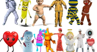 Mascotes Dançantes – 338 Arquivos + 259 Artes Diversas Canva
