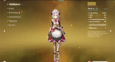 Conta Genshin Impact Com Dilluc, Sucrose Full, Noelle 5* e +